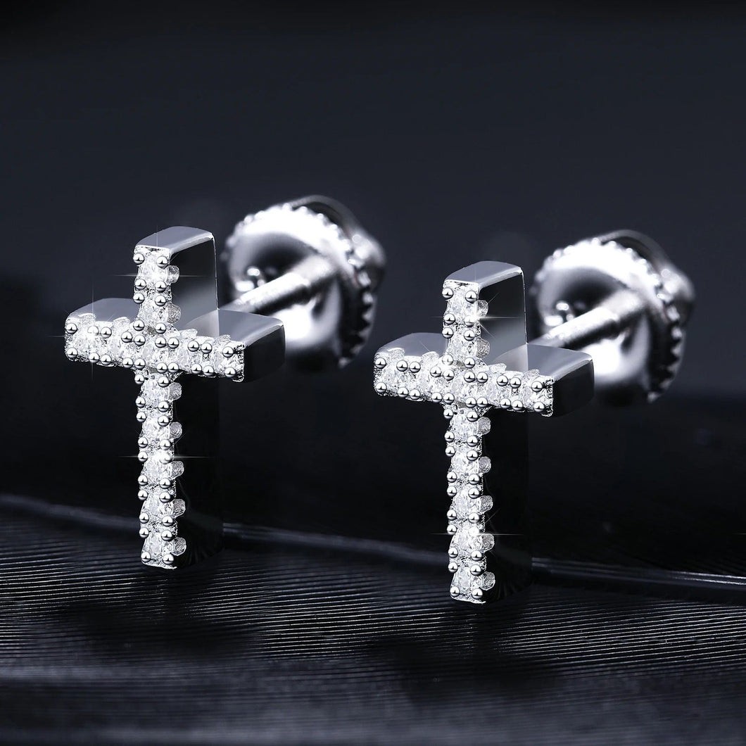 Aretes Moissanitas-Plata Ley 925