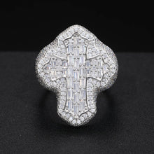 Cargar imagen en el visor de la galería, Anillo Cruz Moissanitas-Plata Ley 925
