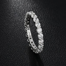 Cargar imagen en el visor de la galería, Anillo Tennis Moissanitas-Plata Ley 925
