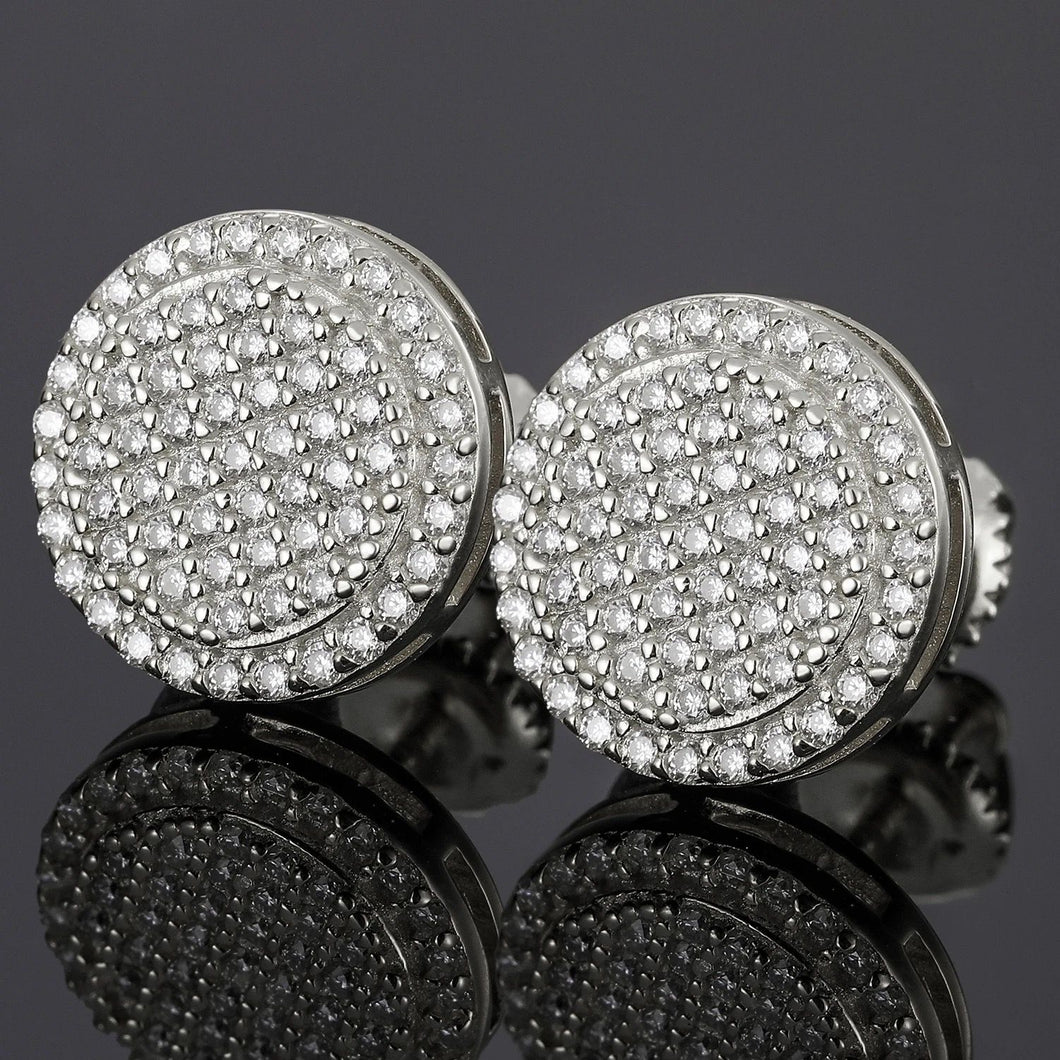 Aretes Moissanitas-Plata Ley 925