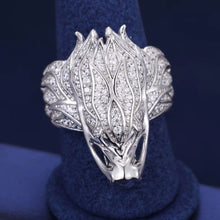 Cargar imagen en el visor de la galería, Anillo Dragón Moissanitas-Plata Ley 925
