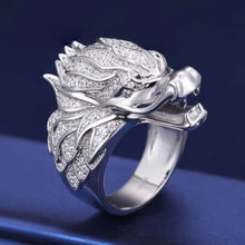 Cargar imagen en el visor de la galería, Anillo Dragón Moissanitas-Plata Ley 925
